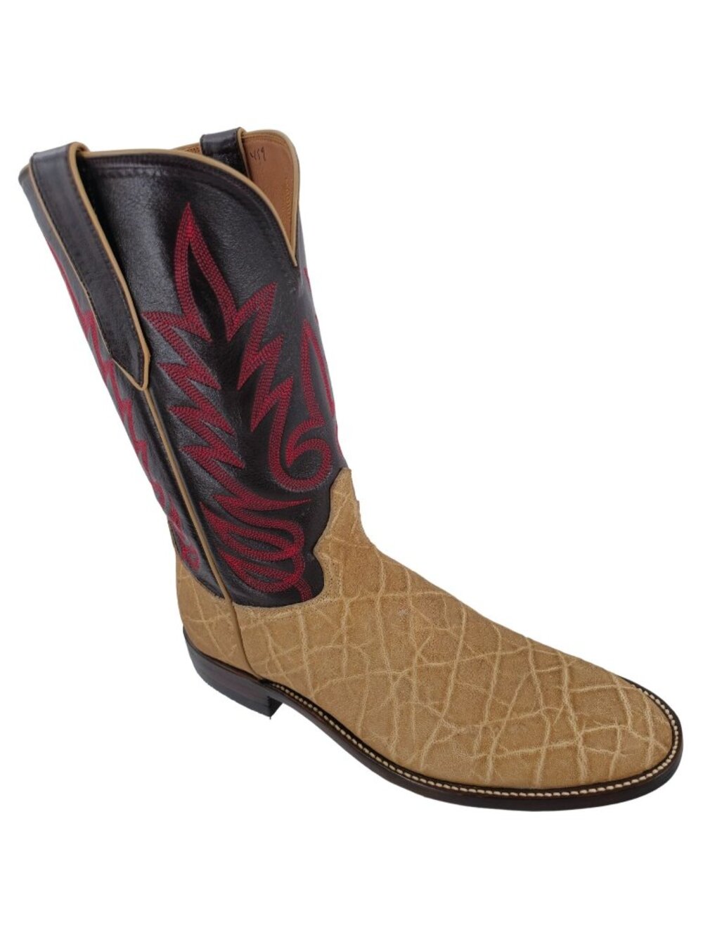 NEW Custom Exotic Elephant Mens 12 Brown Cowboy Western Boots Roper Mario Garcia